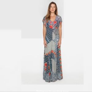 Johnny Was Lotte Multi Print Maxi Women's Dress Size: L